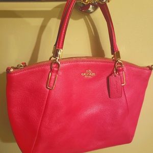 Coach Hot Pink Purse with removable strap